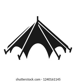Outdoor tent icon. Simple illustration of outdoor tent vector icon for web design isolated on white background