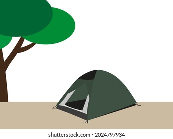 Outdoor tent under the tree