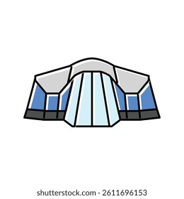 outdoor tent vacation color icon vector. outdoor tent vacation sign. isolated symbol illustration