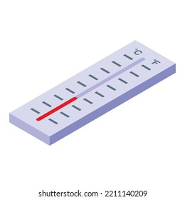 Outdoor thermometer icon isometric vector. Temperature weather. Celsius heat