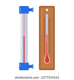 Outdoor Thermometer Isolated Icon. Device That Measures Temperature Of Surrounding Air And Displays It On Screen Or Dial
