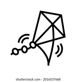 vector de icono de línea de juguetes al aire libre. signo de juguetes al aire libre. símbolo de contorno aislado ilustración negra
