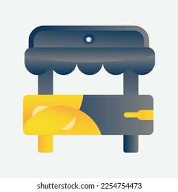 Outdoor traditional store vector. Street booth for selling goods