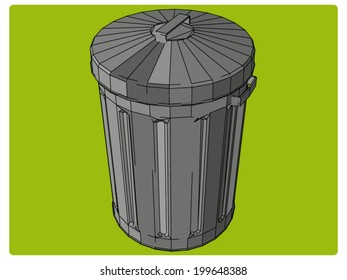 Outdoor trash bin
