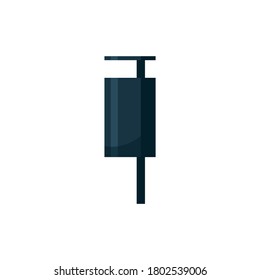 Outdoor trash can semi flat RGB color vector illustration. Trash bin, container. Litter and waste. Garbage recycling. Environment protection. Isolated cartoon object on white background