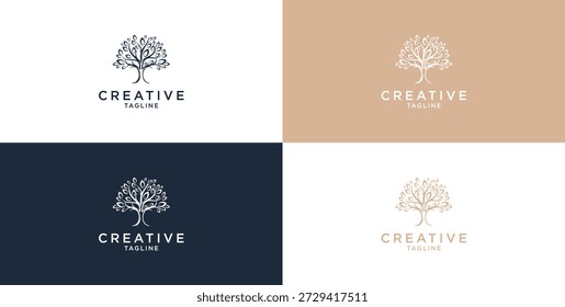 Outdoor-Baum, Vektor-Logo-Design