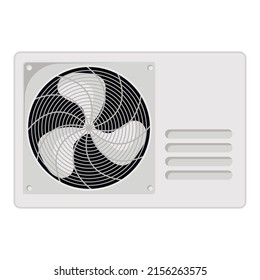 outdoor unit air conditioner in flat style