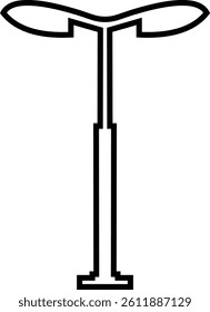 Outdoor urban light. Electric street lamp icons, modern and vintage town lamp post ornamental design, old streetlamp electric power . Realistic metal lampposts ,Elements for landscape construction.