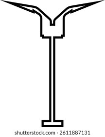 Outdoor urban light. Electric street lamp icons, modern and vintage town lamp post ornamental design, old streetlamp electric power . Realistic metal lampposts ,Elements for landscape construction.