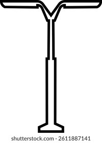 Outdoor urban light. Electric street lamp icons, modern and vintage town lamp post ornamental design, old streetlamp electric power . Realistic metal lampposts ,Elements for landscape construction.