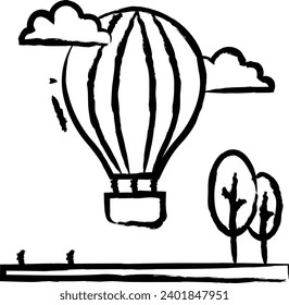 Outdoor vacation hand drawn vector illustration