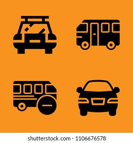 outdoor, vector, cargo and blank icons set. Vector illustration for web and design