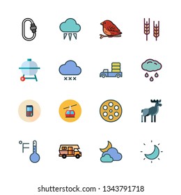 outdoor vector icon set