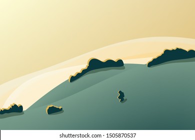 Outdoor vector illustration design. Beautiful landscape. Nature at noon.