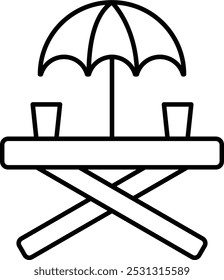 Diseño de icono de línea de Vector al aire libre