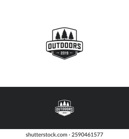 Outdoor vector logo design template