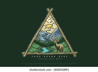 outdoor vector nature, this design can be used for print and digital media needs