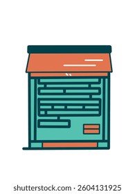 outdoor vendor booth vector illustration 