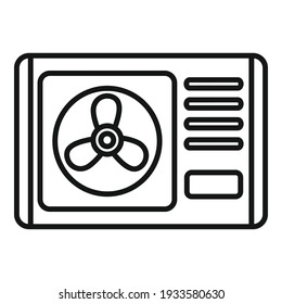 Icono de ventilación al aire libre. Esquema Icono del vector de ventilación exterior para el diseño web aislado en fondo blanco