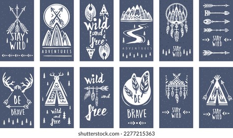 Outdoor Wanderlust and adventure cards 