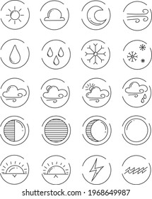 Outdoor weather, icon illustration, vector on white background