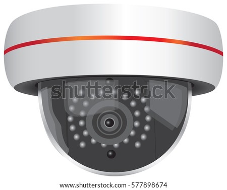 Outdoor Wi-Fi Video Security Camera. Vector illustration.