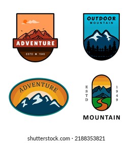 Outdoor Wild Adventure Vector Logo Collection For Clothing And Other Uses