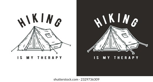 Outdoor wild camping print. Mountains adventure. Wanderlust summer forest explore