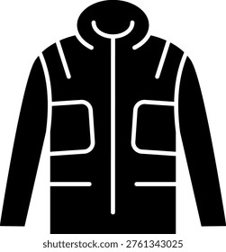 Outdoor winter jacket apparel icon