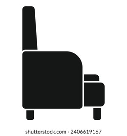 Outdoor yard armchair icon simple vector. Activity view. Seating dining recliner