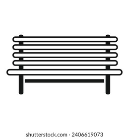 Outdoor yard bench icon simple vector. Park plan. Soft furniture