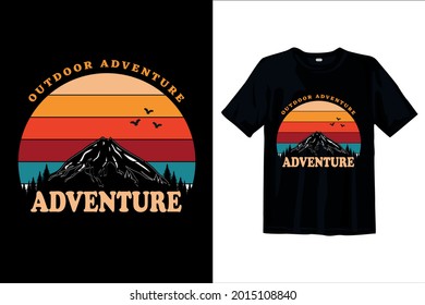 Outdoor-adventure T-shirt design for man and woman