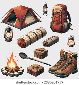 Camping equipment shop and supplies