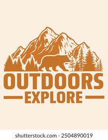 Outdoors explore Graphic T-shirt Design