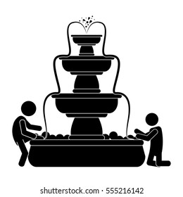 outdoors fountain icon image vector illustration design
