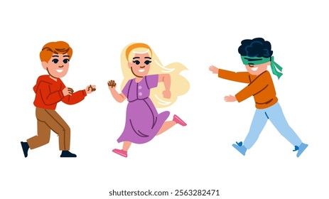 outdoors hide and seek game vector. indoors find, er r, rules strategy outdoors hide and seek game character. people flat cartoon illustration