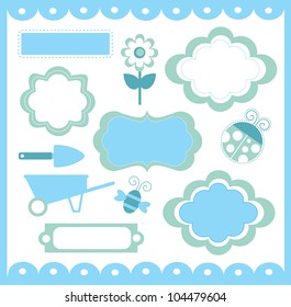 outdoors objects collection. vector illustration