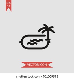 Outdoors pool vector icon illustration symbol