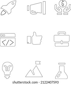 Outdoors Recreation Line Part 1 Icon Pack