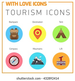 Outdoors Tourism icons