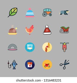 outdoors vector icon set