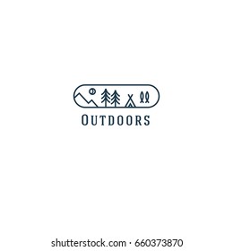 Outdoors vector logo