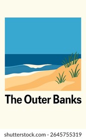 The Outer Banks offers tranquil beach and ocean views, with serene, sandy shores and pristine waters, making it an idyllic destination for beach lovers and those seeking a peaceful coastal retreat.