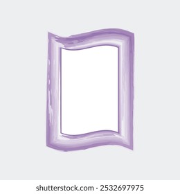 The outer edges are slightly irregular, enhancing its creative look. Inside the frame, there is a blank white area, providing space for text or an image.