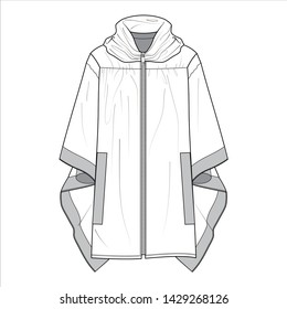 OUTER fashion flat sketch template
