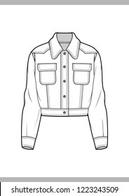 OUTER Fashion technical drawings flat Sketches vector template