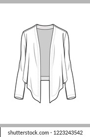 OUTER Fashion technical drawings flat Sketches vector template