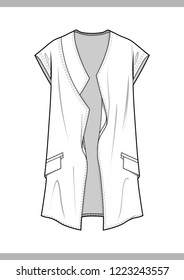 OUTER Fashion technical drawings flat Sketches vector template