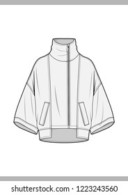 OUTER Fashion technical drawings flat Sketches vector template