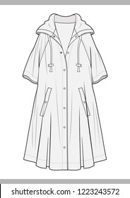 OUTER Fashion technical drawings flat Sketches vector template